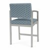 Lesro Lenox Steel Hip Chair Metal Frame, Silver, RS Rain Song Upholstery LS1161